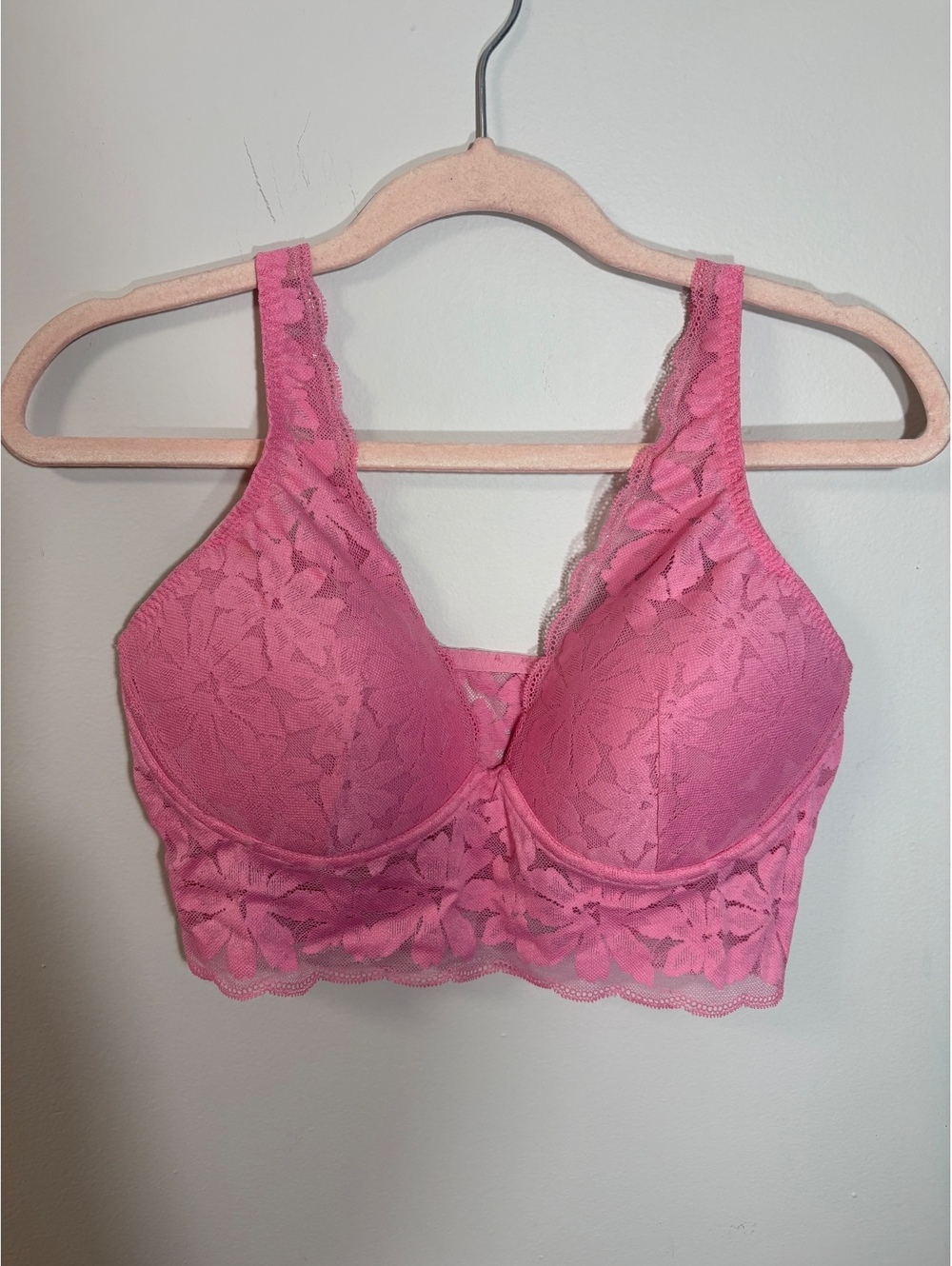 NWT Victoria’s Secret PINK Pink lace bralette size xl